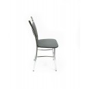 Стул ВВР Мажор серый/хром, экокожа